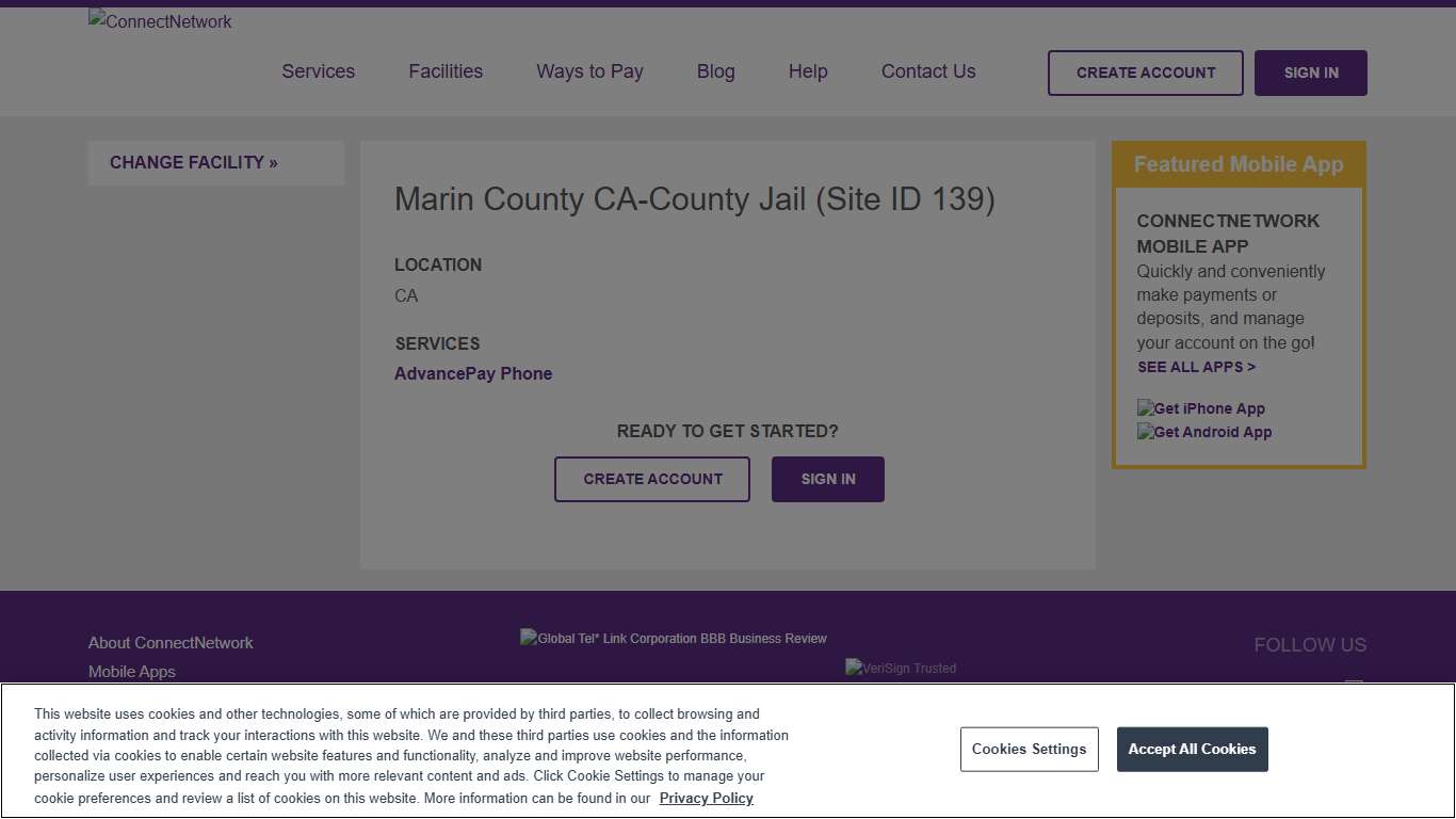 Marin County CA-County Jail ConnectNetwork
